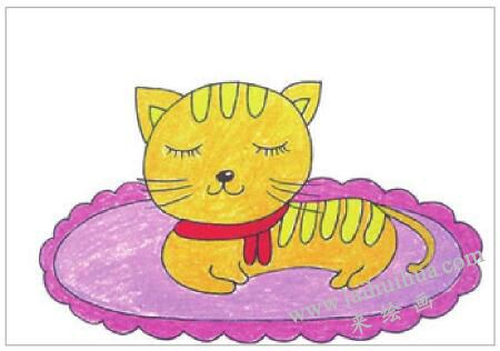 爱做梦的猫油棒画画法步骤04