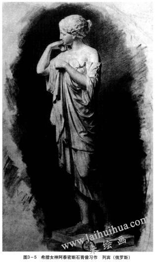 希腊女神阿泰密斯石膏像习作