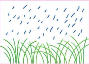 雨中的小草油棒画画法步骤02