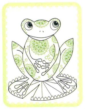 青蛙简笔画法步骤06