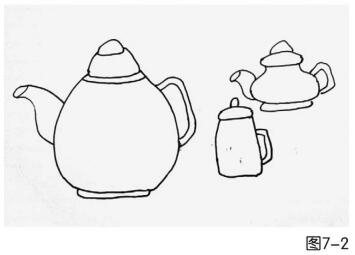 茶壶写生儿童绘画步骤02