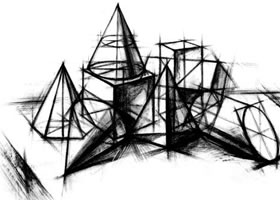 六面体结构素描的结构分析刻画