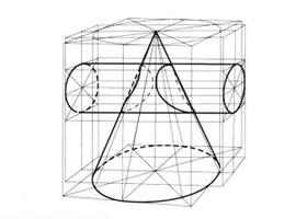 柱锥组合体结构素描的结构分析刻画