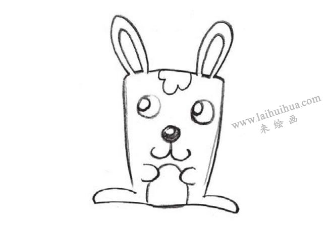 兔子的创意素描画法步骤02