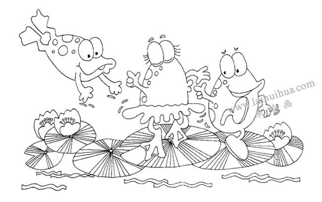 跳舞的青蛙卡通画造型范例02