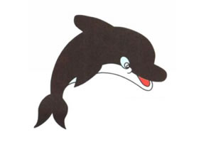 海豚卡通画