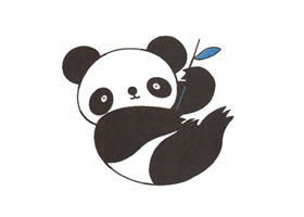 大熊猫儿童卡通画