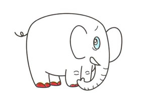 大象儿童卡通画
