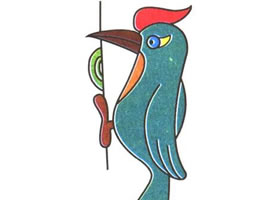 啄木鸟儿童卡通画