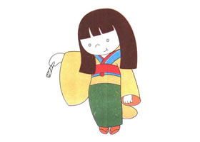 日本娃娃儿童卡通画