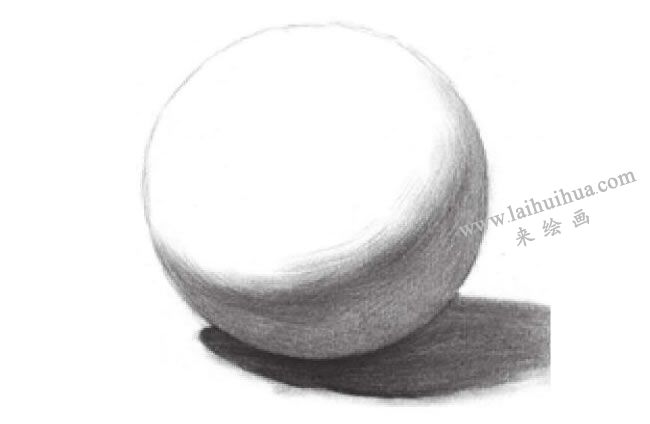 球体明暗素描的绘画方法步骤02