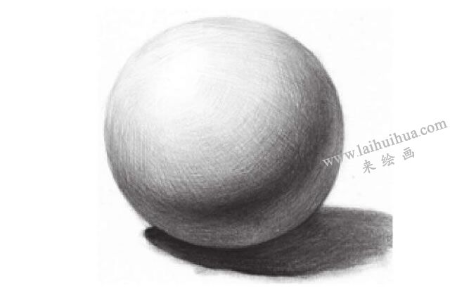 球体明暗素描的绘画方法步骤04
