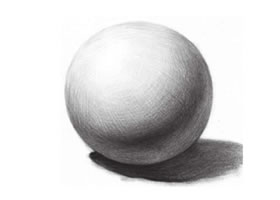 球体明暗素描的绘画方法步骤