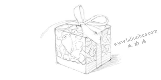 礼物盒子明暗素描绘画方法步骤04