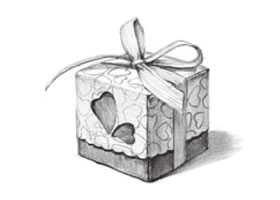 礼物盒子明暗素描绘画方法步骤