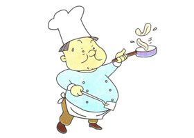 厨师儿童卡通画法步骤