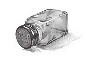 玻璃瓶子素描画法（一）
