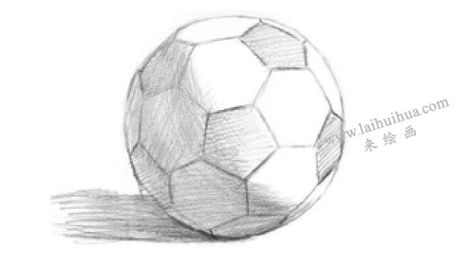 足球的素描画法步骤07