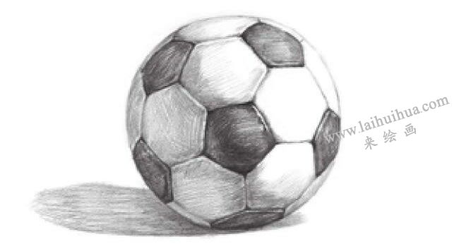 足球的素描画法步骤10