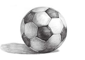 足球的素描画法步骤