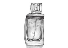 香水瓶素描画法步骤