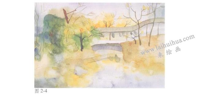 《拙政园的秋天》风景水彩画法步骤04