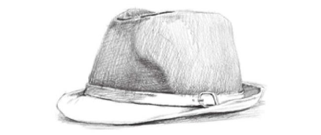 时尚的帽子素描画法步骤05