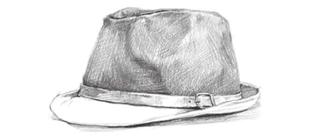 时尚的帽子素描画法步骤07