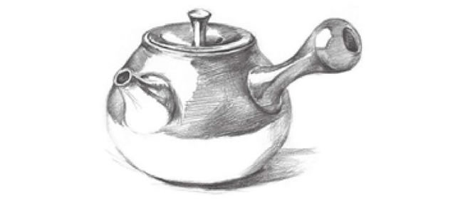 茶壶素描画法步骤05