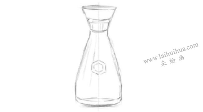 酱油瓶素描画法步骤02