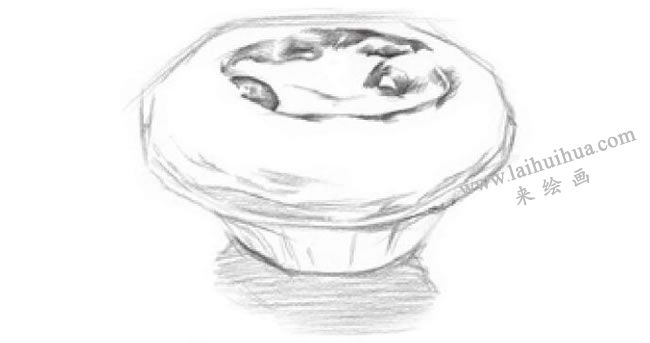 蛋挞的素描画法步骤03