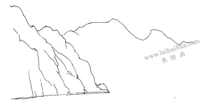 《三峡巫溪》钢笔风景速写作画步骤01