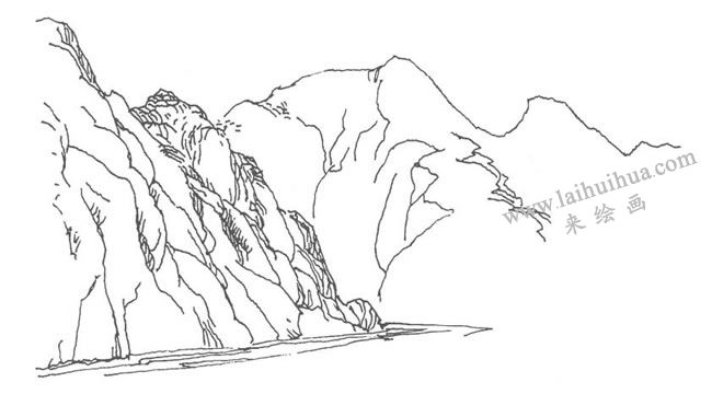 《三峡巫溪》钢笔风景速写作画步骤02