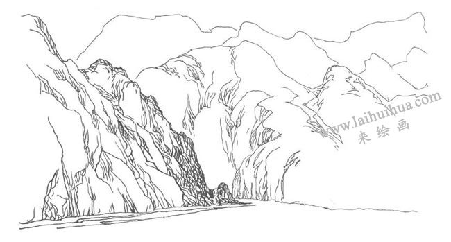《三峡巫溪》钢笔风景速写作画步骤03