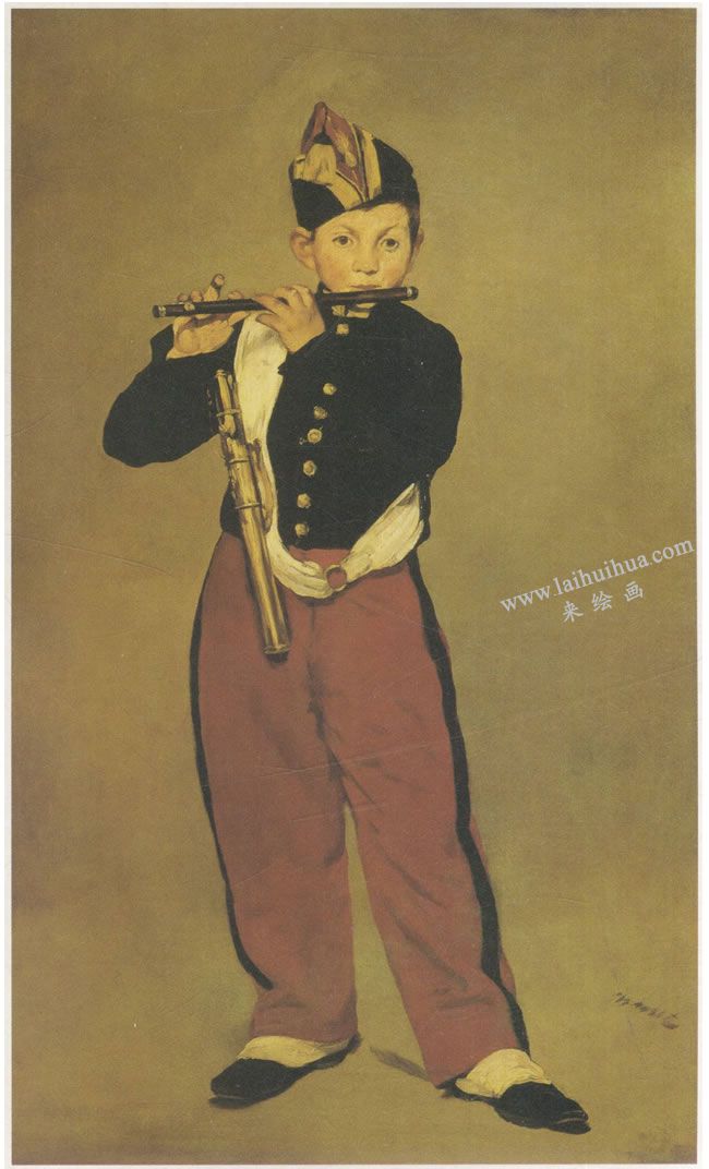 爱德华•马奈《吹笛的少年》名画