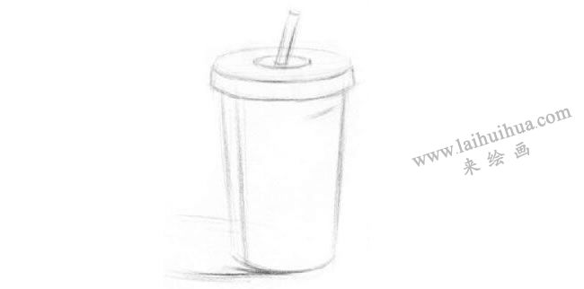 素描装饮料纸杯画法步骤01