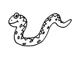 蛇的儿童画法