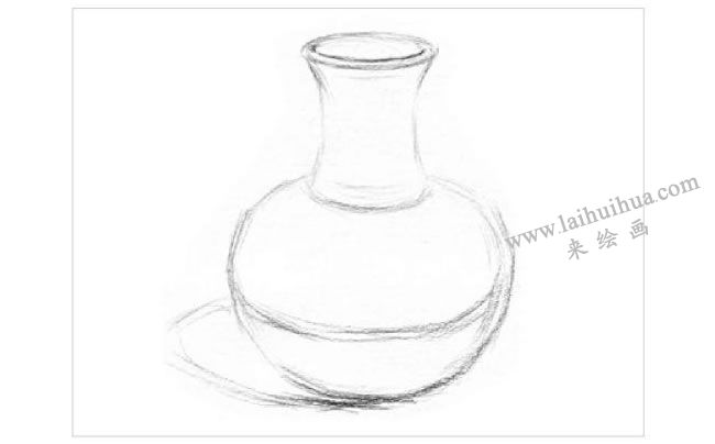 瓷瓶素描画法步骤01