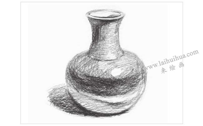 瓷瓶素描画法步骤03