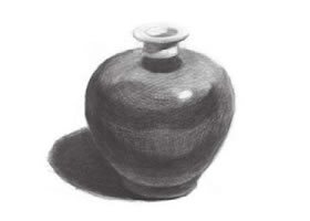深釉瓷瓶素描画法