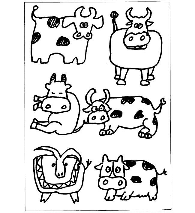 牛的儿童画法（二）