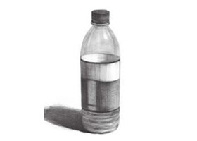 矿泉水瓶素描画法