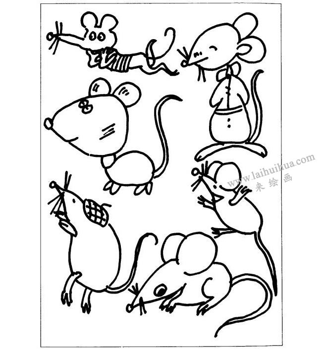 老鼠儿童画