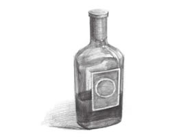 玻璃瓶子素描画法（二）