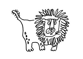 狮子儿童画法（二）
