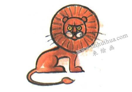 狮子水墨画