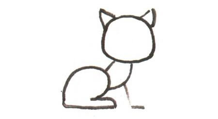 小猫水墨画法步骤01