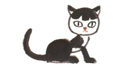 小猫水墨画法步骤03