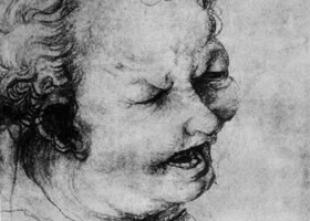 格伦奈华特《哭泣的男孩》素描作品