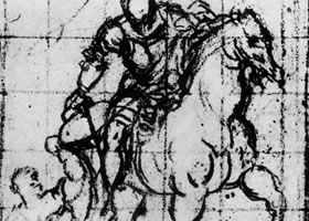 丁托雷托《圣马尔蒂努斯和乞食者》素描作品